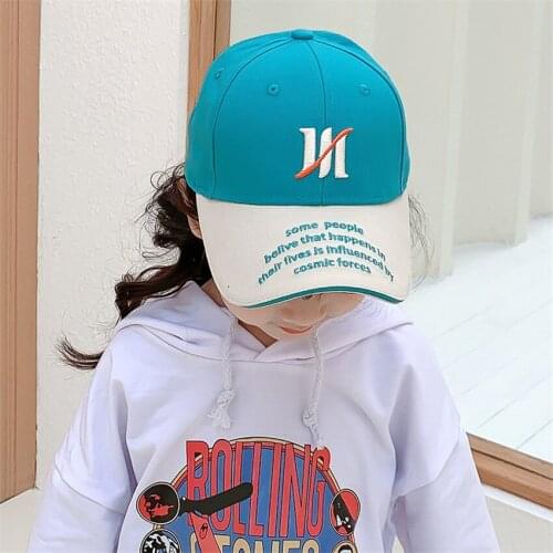 2021 New Kids Boys Baseball Cap Spring Summer Toddler Children Hat Hip Hop Hello Letter Embroidery Sun Hats Snapback Casquette