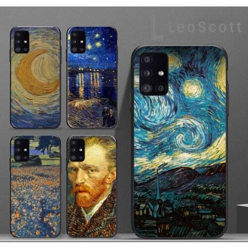 Paintings Starry Night Van Gogh Phone Case For Samsung A40 A31 A50 A51 A71 A20E A20S S8 S9 S10 S20 Plus note 20 ultra