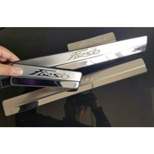 For Ford Fiesta 2010 2011 2012 2013 2014 Stainless steel door girdle plate pedal hatchback Car styling