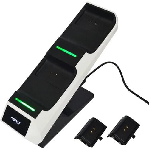 Dual Charging Station Charger Dock Stand / 2 Rechargeable Batteries Battery USB Cable for XboxOne Series S X Wireless Controller