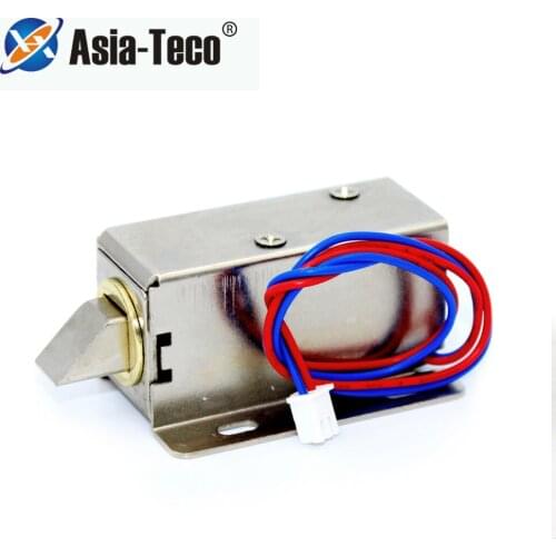 Electronic Door Lock Catch Door Gate DC 12V 0.4A Release Assembly Solenoid Access Control lock Mini Cabinets Electronic lock