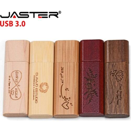 JASTER LOGO maple Wood/Walnut wood pendrive 4gb 8gb 16gb 32gb usb3.0 usb Flash Drive gift pen drive