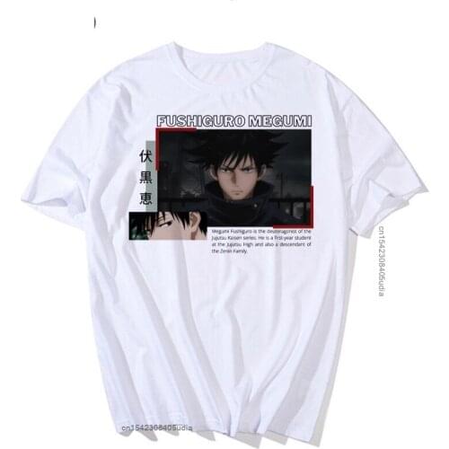 Japanese Anime Jujutsu Kaisen Print Tops Gojo Satoru Mens Tshirt Harajuku Cool Unisex Graphic T Shirts Yuji Itadori T-Shirt