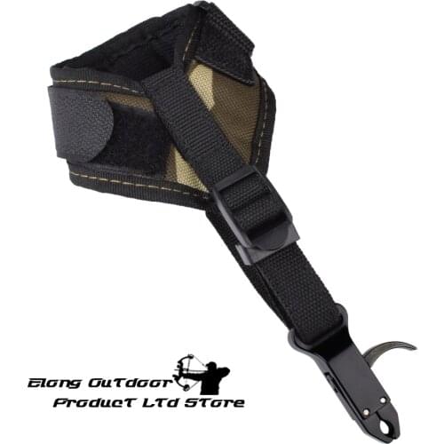 Camo Release Aid Compound Bow Trigger Caliper Adjustable Strap Wrist Youth Archery Bow Up to 80lbs
