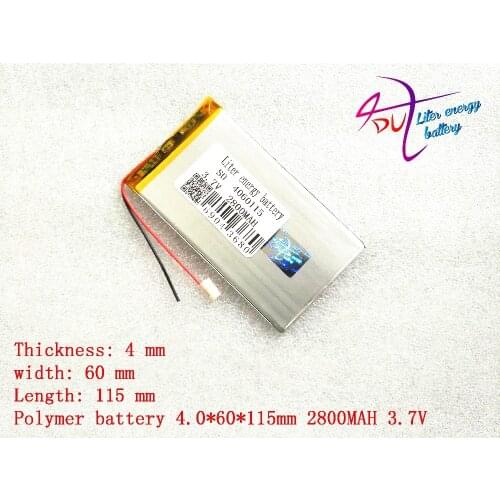 Liter energy battery 3.7V 4060115 2800mAh polymer lithium battery w17pro7 inch Tablet PC battery all brand tablet