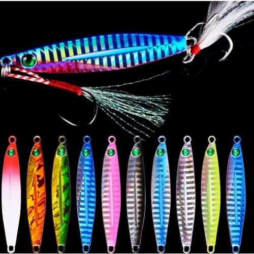 10pcs Shore Cast Metal Jig Spoon Sea Fishing Lures 7g-28g Jigging Super hard Lead Fish Saltwater Spinner Baits Fishing Lure