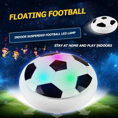Suspended Soccer Toy Childrens Suspended Air Cushion Football Indoor Anti-Collision with Light Music Floating Ball Toys