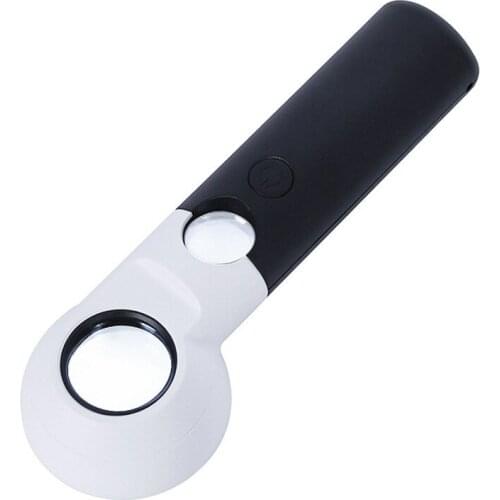 Handle LED16 times 30 times double layer optical lens identification antique jewelry precision parts instrument magnifying glass