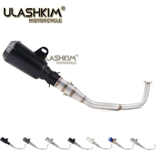 SH150 SH 125 150I Motorcycle Exhaust Mascape Full System Slip On Middle Pipe Muffler For Honda snail 150 SH125 SH150i SH125i
