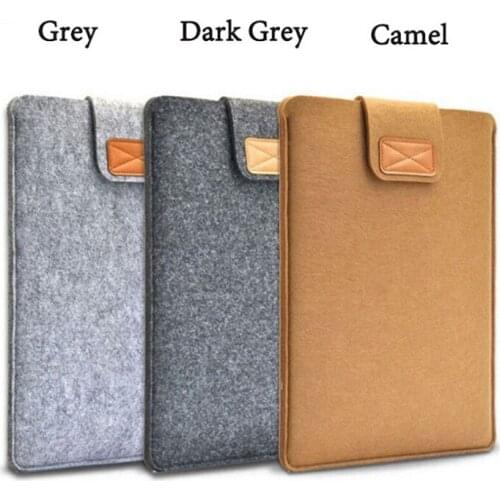 2020 Solid Wool Felt Laptop Sleeve Bag 11 13 14 15.4 inch Pouch Case for Macbook Lenovo/HP/Dell Notebook Case Laptop Bag 13.3"