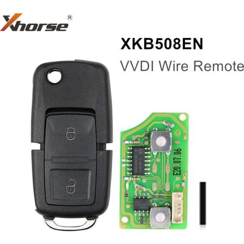 10pcs/lot Xhorse XKB508EN 2 Buttons Wire Universal Remote Control Key B5 Style for VVDI Key Tool VVDI2(English Version)