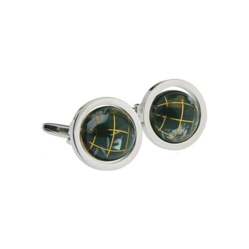 Green Globe Earth Tellurion Cufflink Cuff Link 4 Pairs Wholesale Free Shipping