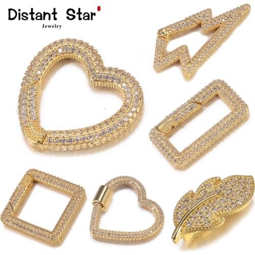 Distant DIY Jewelry Making Supplies Decoration Carabiner Screw Clasp Accessories For Necklace Bracelet Pendant Jewelry