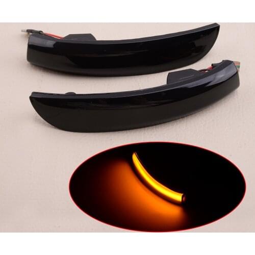 1 Pair Car Side Rearview Mirror Turn Signal Blinker Light Sequential Dynamic LED Fit For Ford Kuga Escape EcoSport 2013-2018