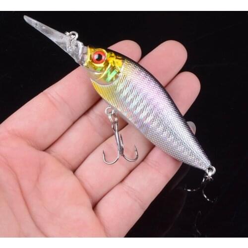 1pcs 10.5cm 12.3g Hard VIB Lures Fishing Minnow Bait Treble Hooks Sinking Crankbait Wobblers Fishing Tackle 3DEyes