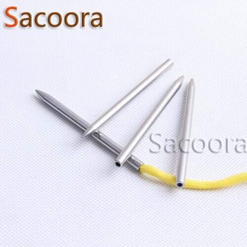 1pcs 3"Steel Paracord Needle With Screw Thread Shaft Tip Stiching Needle Fid