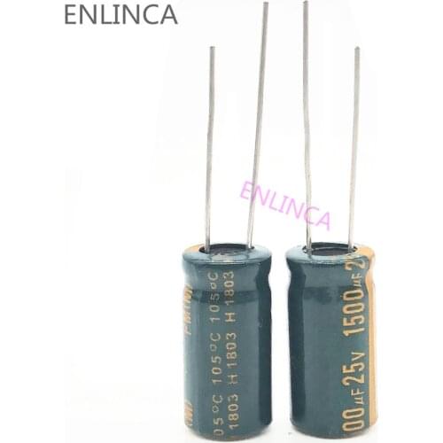 100pcs/lot Q03 25V 1500UF Low ESR/Impedance high frequency aluminum electrolytic capacitor size 10*20 1500UF25V 20
