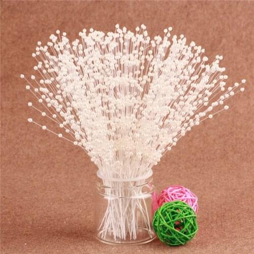 20Pcs Handmade Pearl Beads String Bouquet Bride Party Table Center Supplies Jewelry Candy Box Holding Flower Wedding Decoration