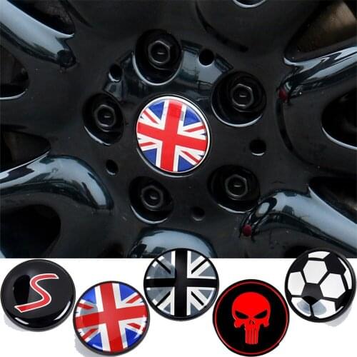 4PCS 52mm Car Wheel Center Cover Sticker Hub Cap For Mini Cooper S JCW One+R55 R56 R60 R61 F54 F55 F56 F60 Clubman Countryman