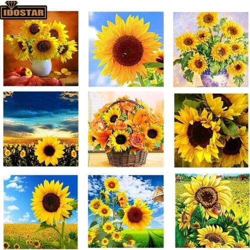 5D DIY Diamond Paintings Full drill Sunflowers Embroidery Handmade 5d Diamond Art Mosaic art Home Decoration for gifts