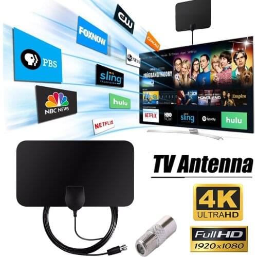 980 Miles HD TV Antennas,4K 25DB High Gain HD TV DTV Box Antenna For Digital TV,Univers Antenna With Signal Amplifier Repeater