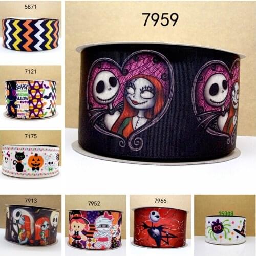 Free shipping 2017 new arrival 50yards cartoon flowers printed grosgrain ribbons 7966