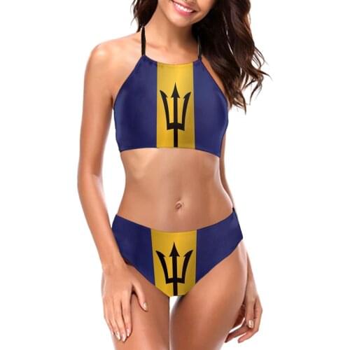 Bikinis Barbados Flag sexy 2021 Women Swimsuit Low Waist swimsuit separate R333 Women bathing suit SwimSuit