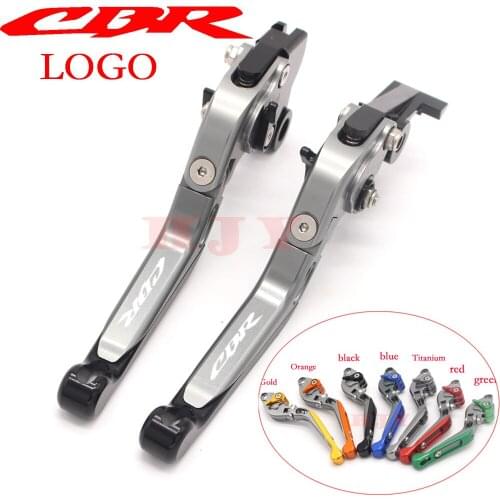 For HONDA CB1000R 2008-2016 CBR1000RR / FIREBLADE 2004-2007 Motorcycle Folding Extendable Brake Clutch Levers logo CBR 8 Colors