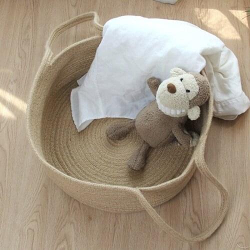 Jute Dirty Clothes Nordic Woven Handmade Sundries Sorting Japanese Decoration Storage Basket