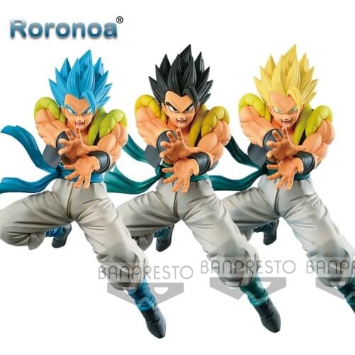 RORONOA Original Banpresto D B Super SSJ Gogeta Kamehameha PVC Action Figure Collectible Model Doll Toys Figurals Brinquedos