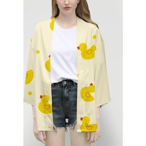 3D Full Printed Many Ducks Kimono T Shirts Men Women Tops Summer Animal Cardigan Harajuku Style Casual Cool Boys Girls Tees