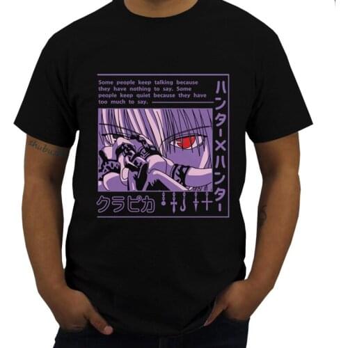 Mens t shirt Unique Hunter X Hunter T-shirt Anime Manga Kurapika HxH Devil Eye Summer top gift Male Short Sleeve T-SHIRT