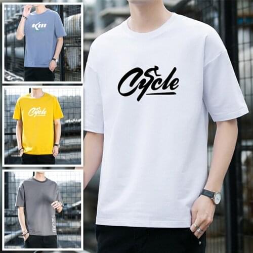 Cotton Short Sleeve T-shirt Mens Summer Korean Fashion Inschao Brand Loose Casual Short Sleeve T-Shirt Men T Shirt