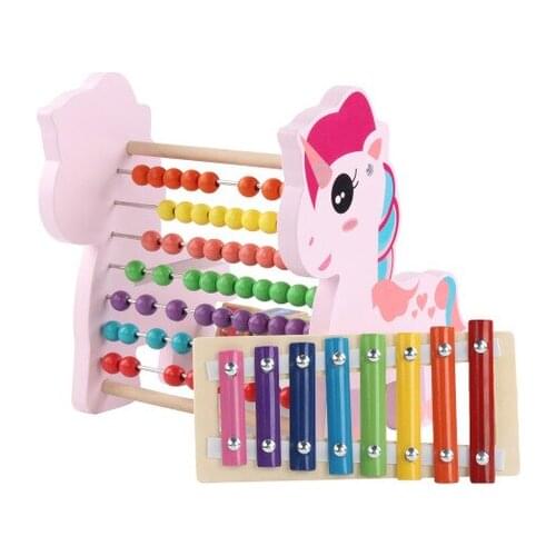Toys & Hobbies Learning & Education Math Toys 3-in-1 unicorn music abacus toys arithmetic educational toys wooden montessori