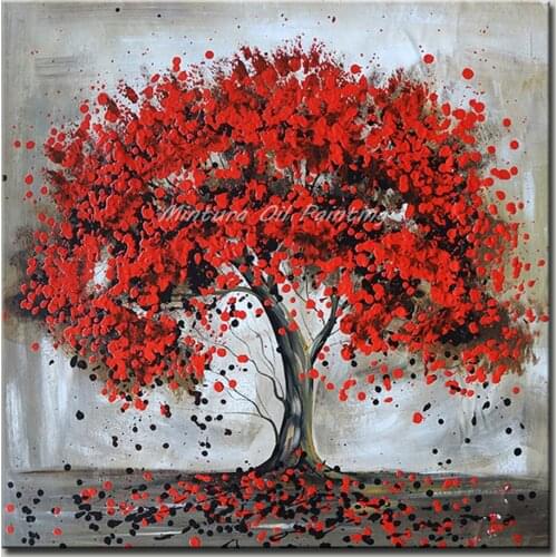 Oil Paintings Mintura big tree Modern Art Hand Painted Acrylic Canvas Art Pictures Room Decor canvas art Wall stick No Framed