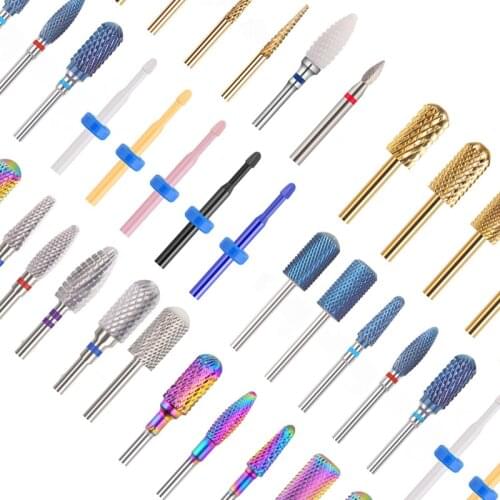 Ceramic Milling Manicure Machine Carbide Nail Drill Bits Ceramic Carbide Milling Cutters For Manicure Nail Drill Machine Bits