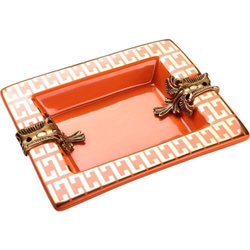 CERAMIC 2 Rests Cigar Ashtray Portraiture FREE SHIP