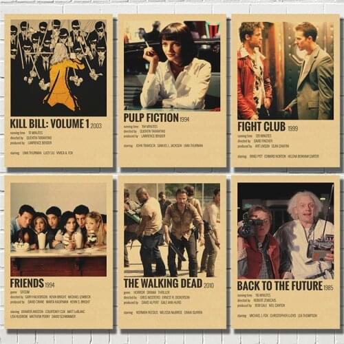 Classic Movie Kill Bill Joker The Walking Dead Riverdale La La Land The 100 kraft Paper high quality poster wall sticker