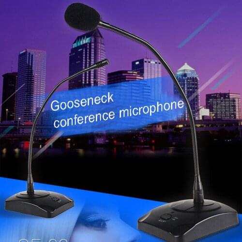 JIY Conference Condenser Gooseneck Wired Microphones desktop High sensitivity capacitor Microphone for School speech meeting PC