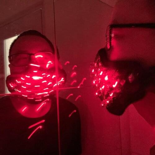 Red color light Laser mask nightclub Bar party event evening LED lights masks hallloween cosplay decoration Mask