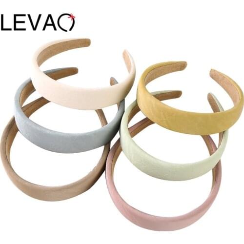 LEVAO Women Solid Fabric Headband Spring Autumn Go Out Sweet Hair Accessories Korea Hair Band Hair Hoop Headbands Hair Bands