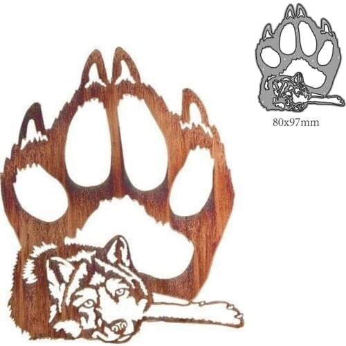 Metal Cutting Dies Cut Mold Animal wolf Decoration Scrapbook Paper Craft Knife Mould Blade Punch Stencils