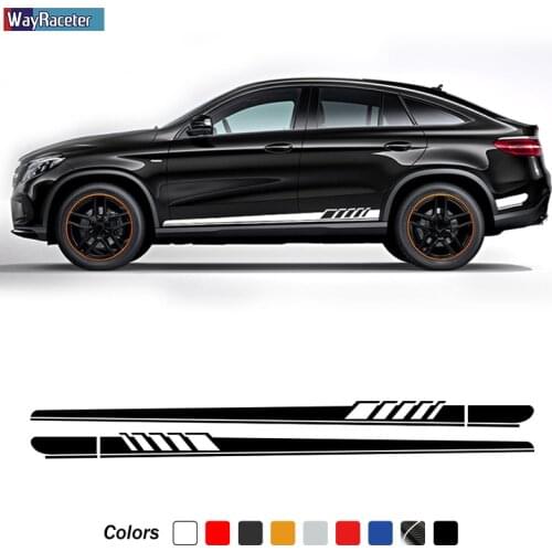 2 Pcs Car Door Side Stripes Skirt Sticker Edition 1 Decal For Mercedes Benz GLE Class W166 C292 W167 C167 V167 GLE63 S GLE53 350