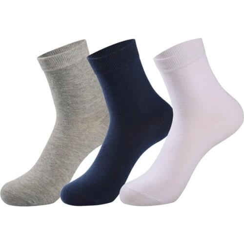1Pair Middle Tube Breathable Mens Socks Business Casual Men Wear Autumn Winter Male Cotton Sweat Absorption Deodorant Sock
