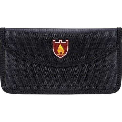 NEW-Portable Fireproof & Waterproof Document Envelope File Folder Cash Pouch Valuables Money Bag Anti-Signal Bag