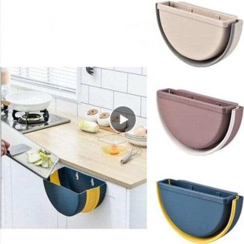 New hanging foldable trash can Kitchen household wall mounted storage bins office wastebaskets truck-mounted trash cans