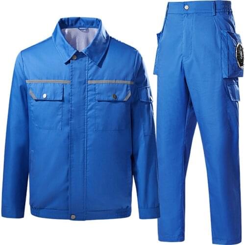 Cooling Fan Work clothes suit mens long-sleeved wear-resistant thickening workshop Air Conditioning tooling staff suit men