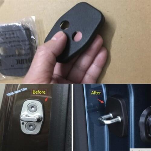 Lapetus Plastic Car Styling Inner Door Lock Protector Buckle Decorative Cover Trim For Peugeot 5008 2017 - 2020