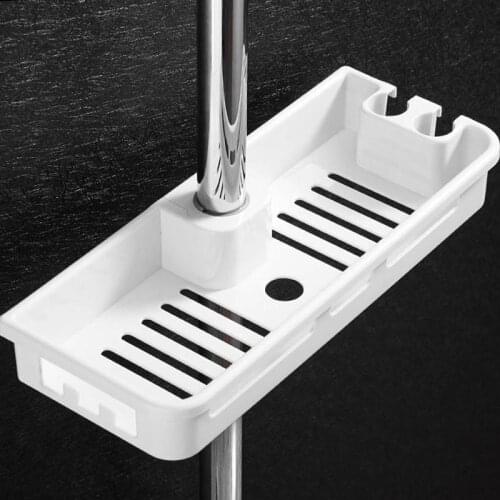 Factory Direct Shower Shelf Bathroom Tray, Punch-free Toilet Storage Rack Lifting Rod Simple Shelf