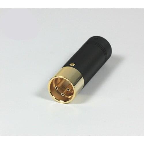 Gold-plated HIFI audio plug Three-core Cannon XLR plug 10mm